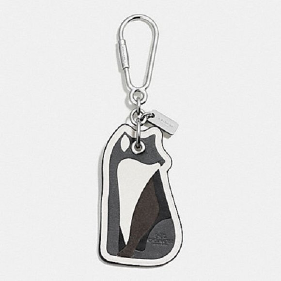 Coach Fox Novelty Leather Bag Charm Key Ring Key Chain KeyFob 54924 NEW - Picture 1 of 3